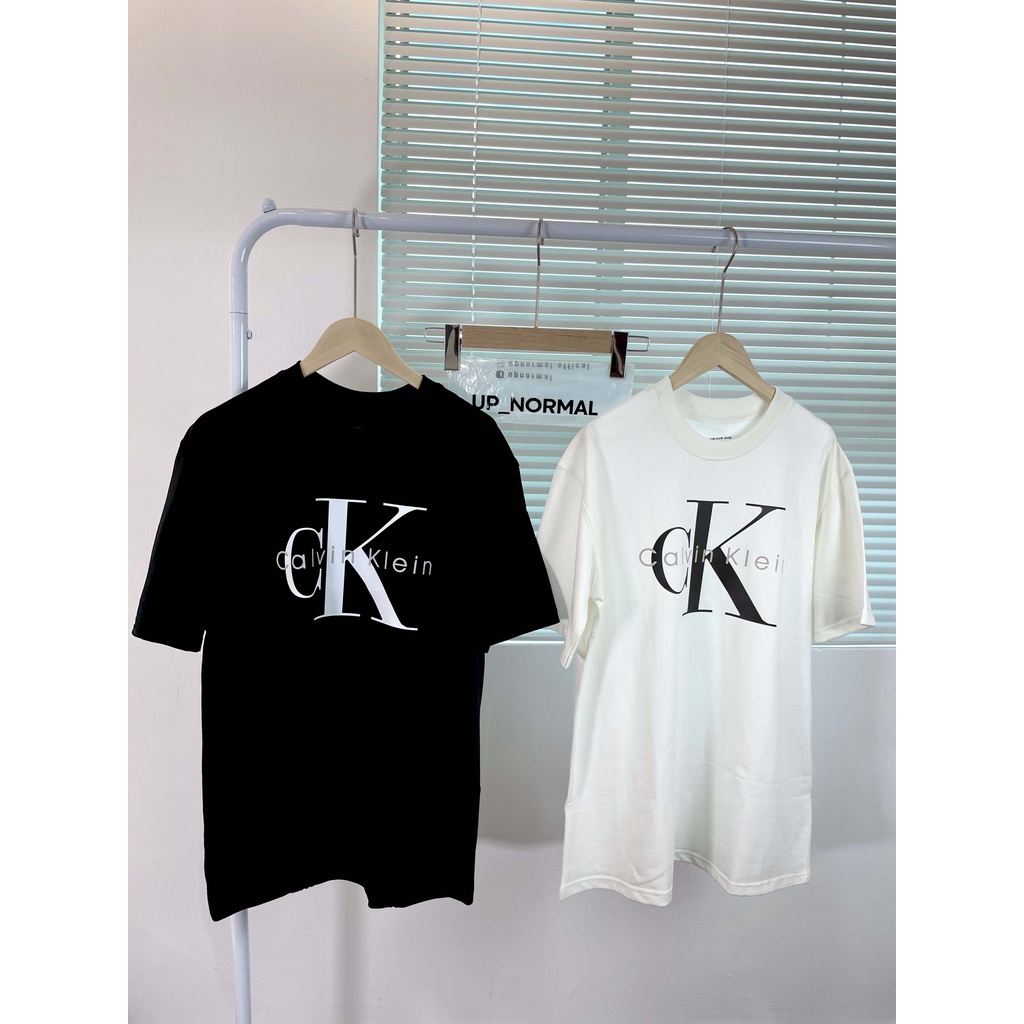 Áo thun CK form rộng tay lỡ unisex cho nam và nữ