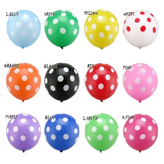 Set 10 bóng chấm bi nhiều màu