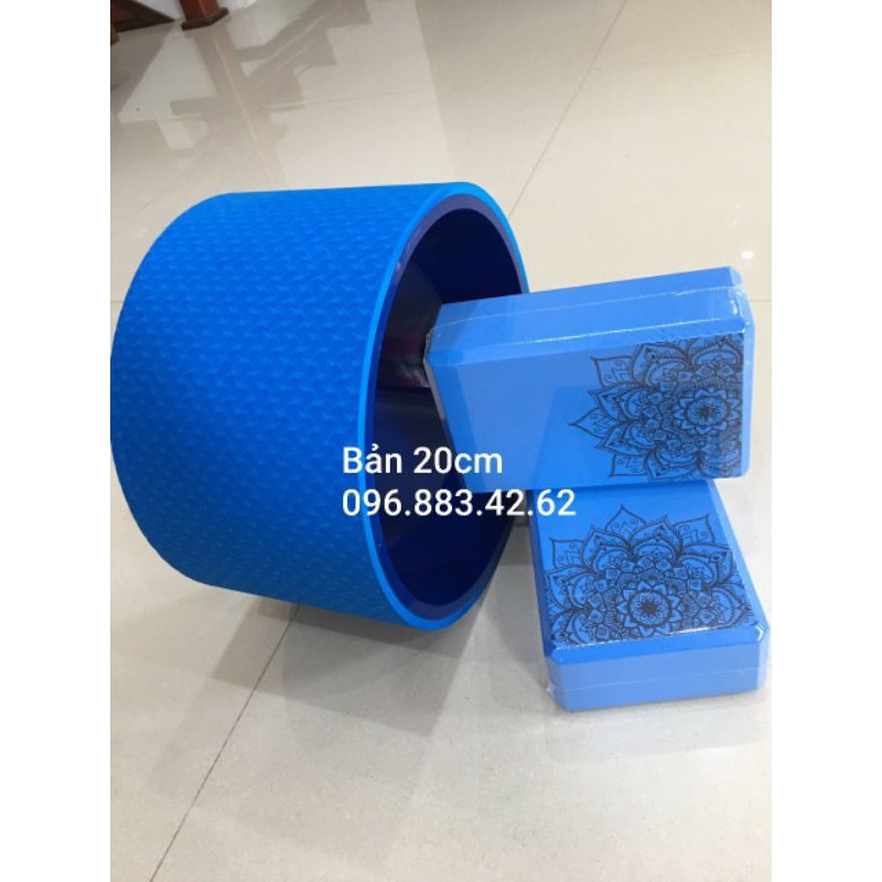Vòng tập Yoga bản rộng 20cm đường kính 33cm bọc tpe 8mm