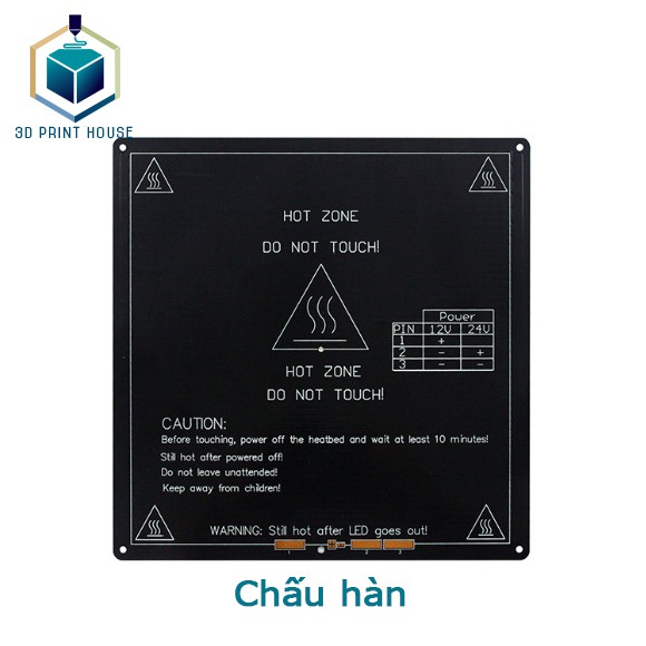 Bàn nhiệt nhôm MK3 máy in 3D 220 x 220 dày 3mm