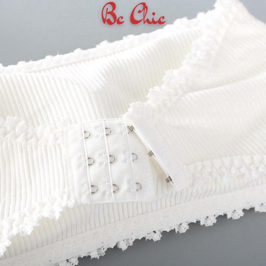 Áo Lót Nữ , Áo Bra Nữ cup ngực không dây phối viền ren điệu đà sexy quyến rũ B636 không dây BC_CHIC LINGERIE
