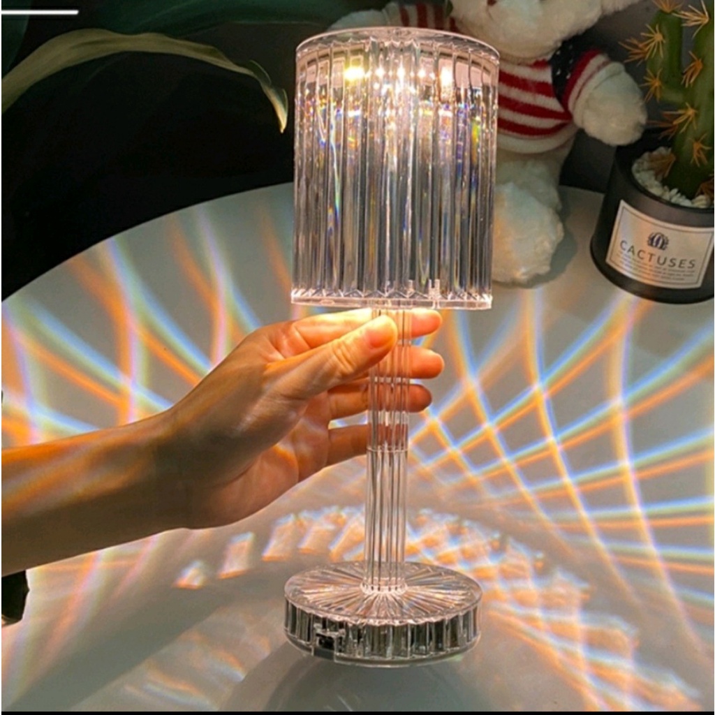 Đèn Bàn Kim Cương Đèn Ngủ Pha Lê Để Bàn Hiệu Ứng 3D (16 Màu )