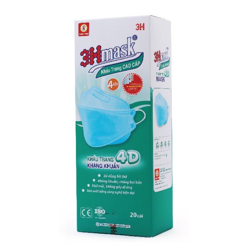 Khẩu trang 3H mask 4D kháng khuẩn cao cấp | BigBuy360 - bigbuy360.vn