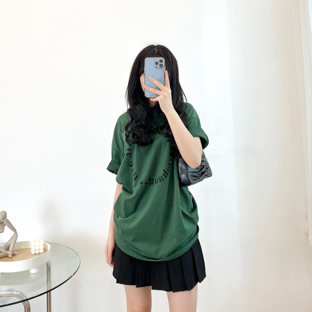 Áo thun 3158 chữ vòng tròn quảng châu thời trang nữ Miho house