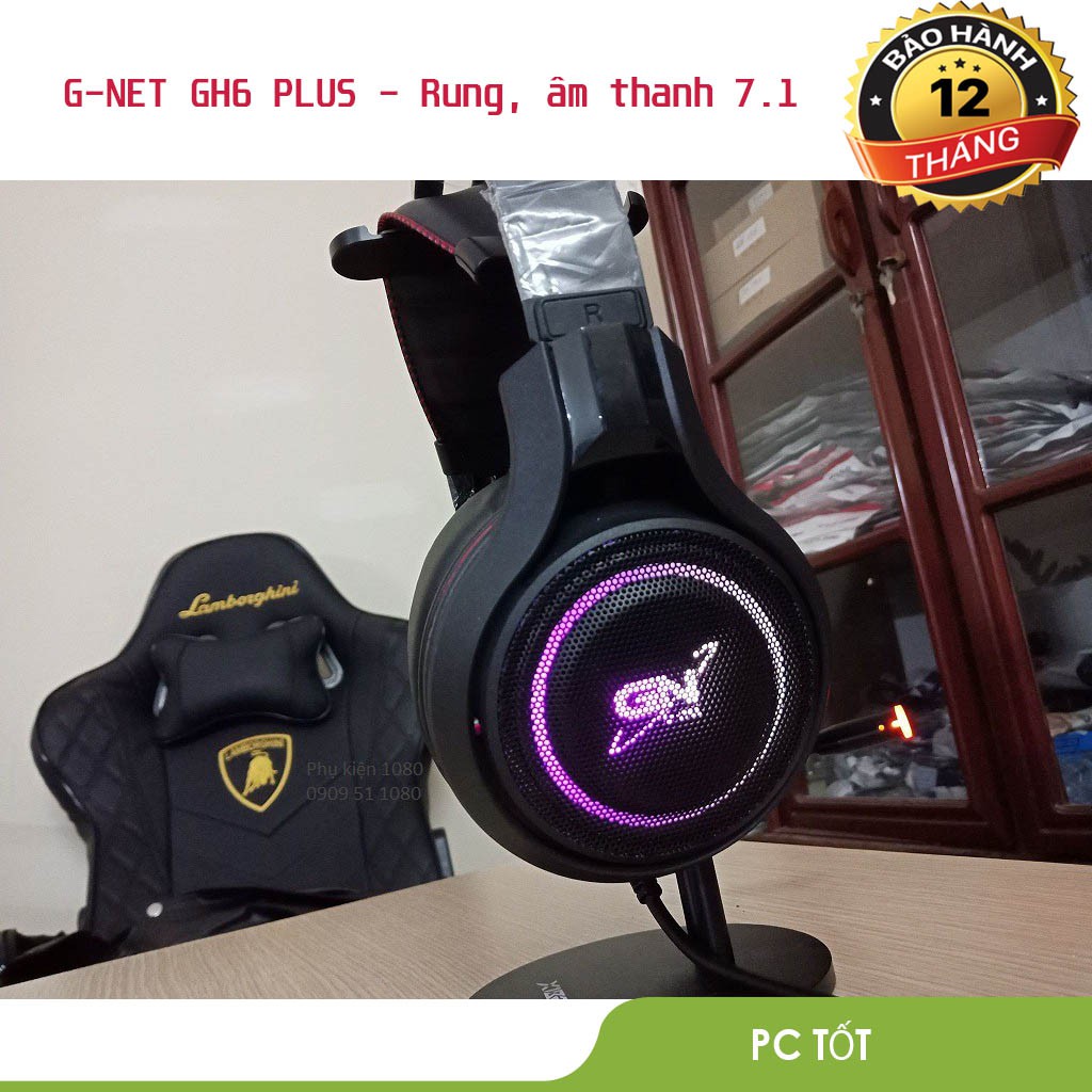 Tai nghe Gaming G-Net GH6 Plus, Rung, Âm thanh 7.1 - GNET GH6 Plus