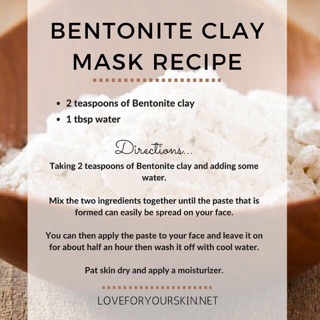 Bột đất sét xám bentonie clay da dầu mụn