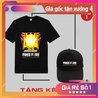 Bst áo free fire mẫu hot nhất⚡️tặng kèm mũ ff⚡áo thun game in hình free fire cực chất