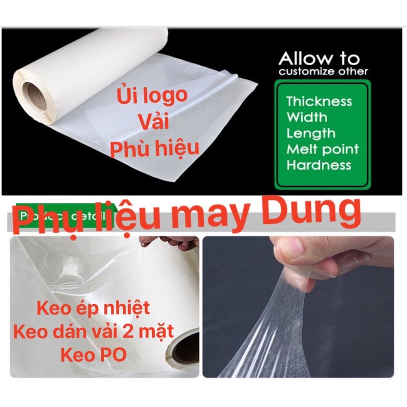 keo ép nhiệt dán vải 2 mặt