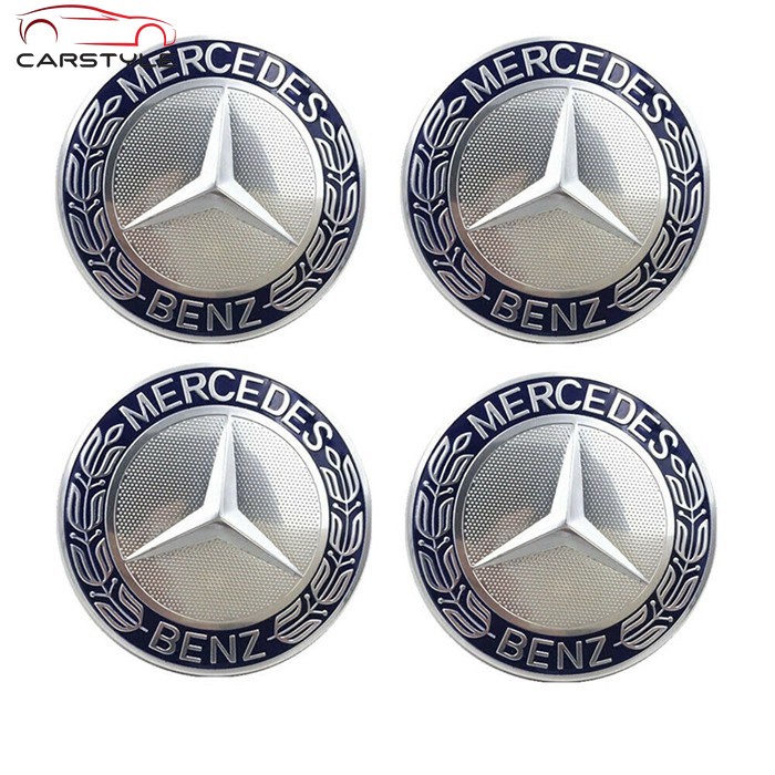 Bộ 4 nắp chụp mâm bánh xe 75mm cho xe hơi Mercedes-Benz w205 w204 w213 w177 w212