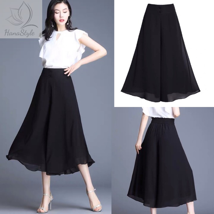 Quần ống rộng giả váy lưng cao  - đủ các size, form dáng chuẩn thích hợp mặc đi làm, dạo phố