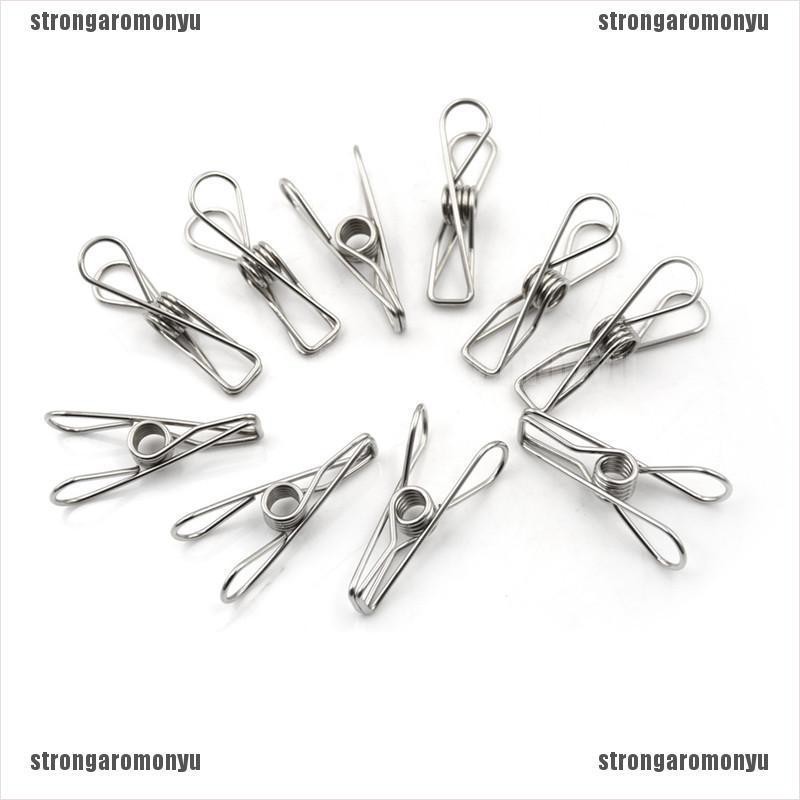 Set 10 Kẹp Phơi Quần Áo Bằng Thép Không Gỉ