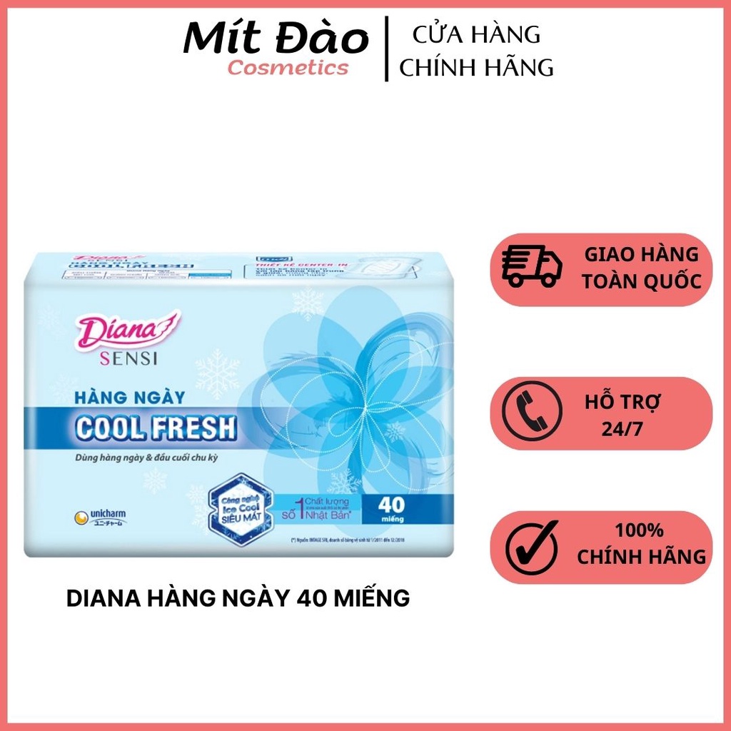 Băng vệ sinh hàng ngày Diana Sensi Cool 40 miếng
