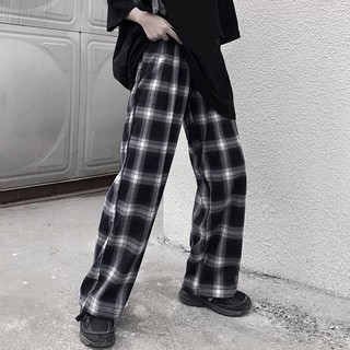 [Có Giải Rút]Quần Kẻ Caro Nam, Nữ Form Baggy Có Giải Rút Màu Đen Vải Không Xù Unisex Hot Năm 2021-CR01 4.6
