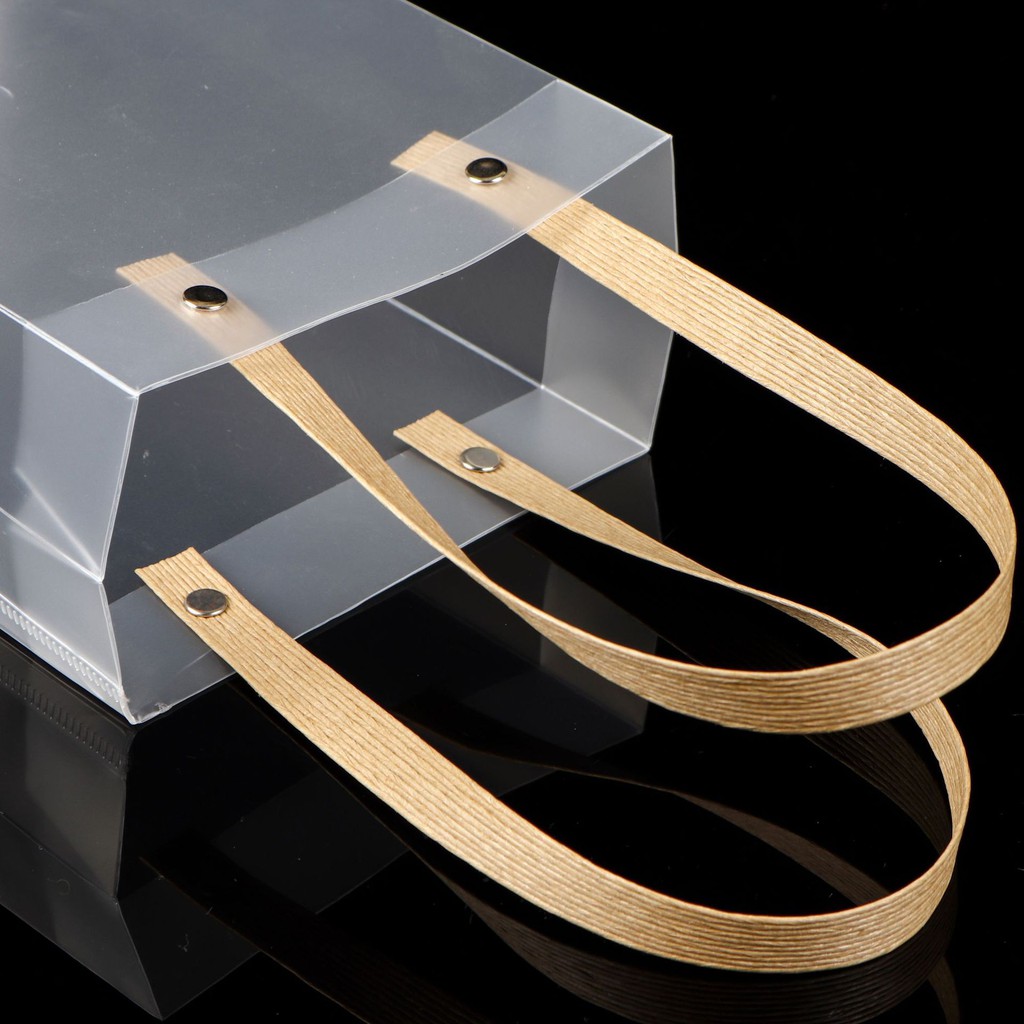 Túi đựng quà trong suốt mờ quai nhựa, túi quà sinh nhật, đựng đồ độc đáo | BigBuy360 - bigbuy360.vn