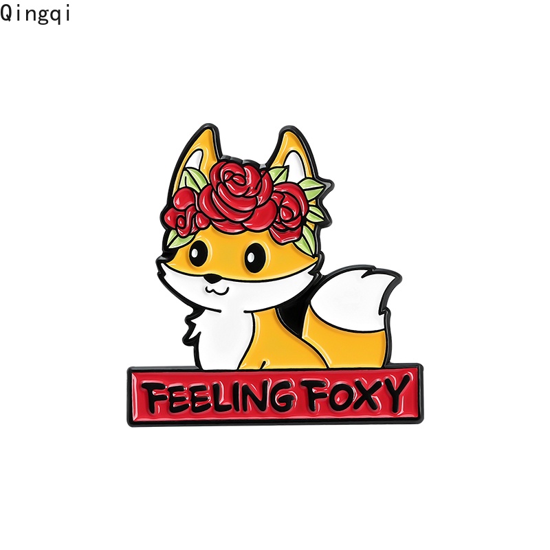 Ghim cài áo Miss Zoe tráng mèn hình chú cáo hoạt hình vui nhộn