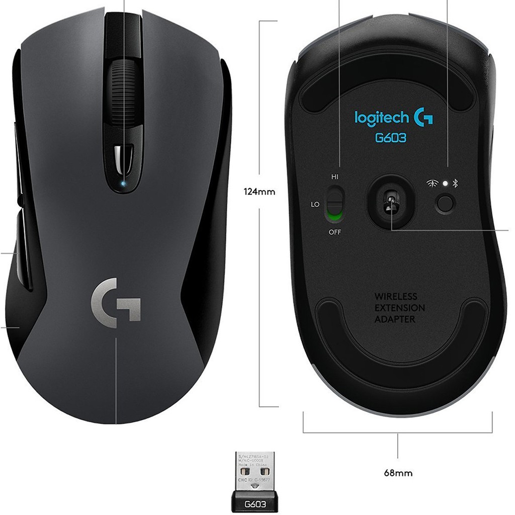 Chuột Logitech G603 Lightspeed Wireless