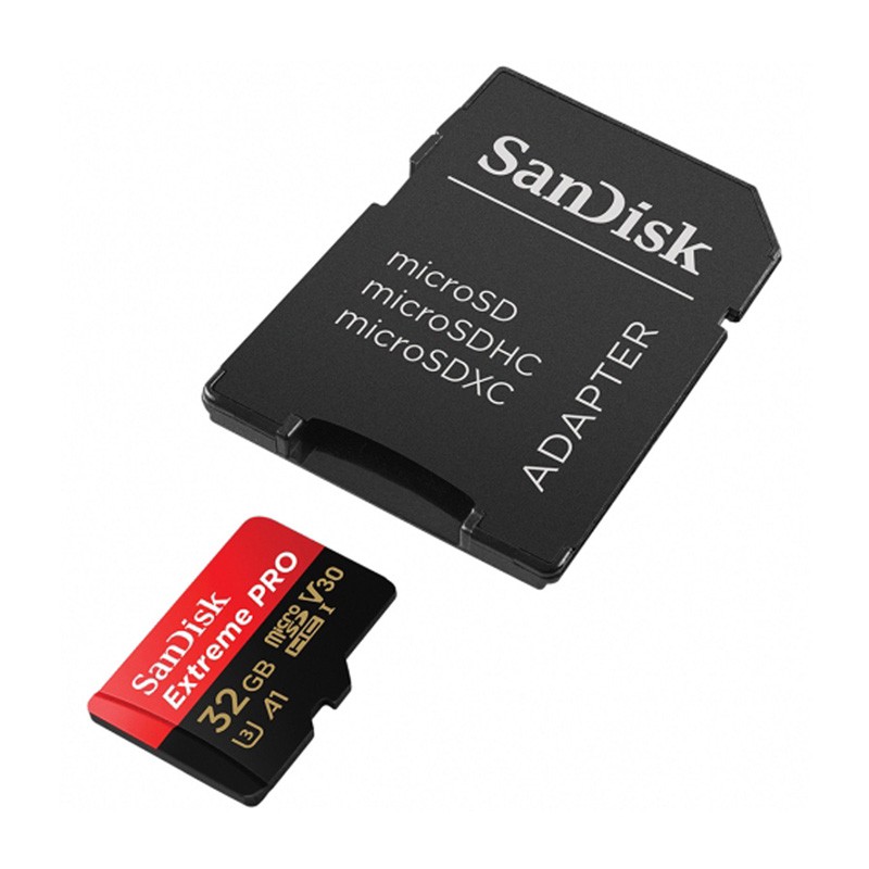 Thẻ nhớ MicroSDHC SanDisk Extreme Pro V30 U3 4K A1 32GB 100MB/s (Đen)