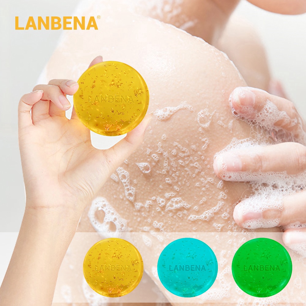 LANBENA Blue Beinuo 24K gold tea tree oil soap / hyaluronic acid / blackhead remover acne facial cleansers to clean the skin brightens the complexion handmade