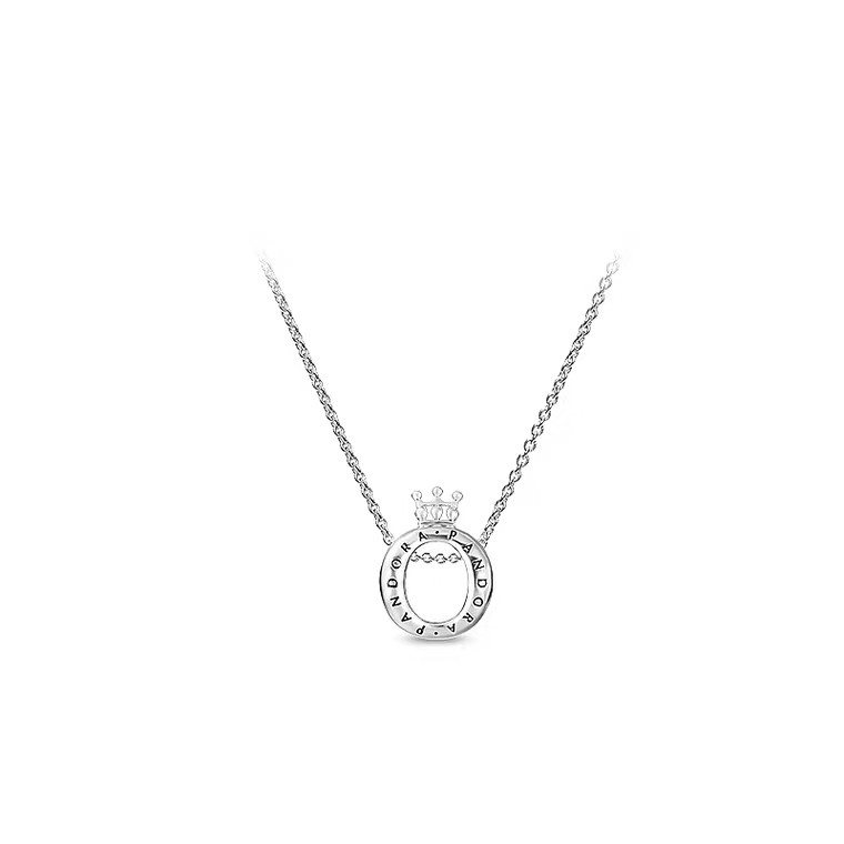 Pandora Mặt Vòng cổ Bạc 925 Hình Vương Miện Xinh Xắn