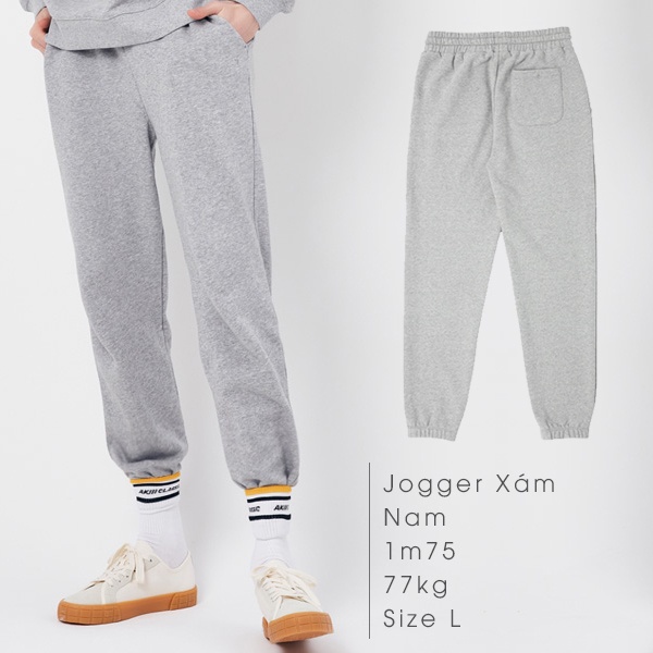 Quần Jogger Thun Nam Unisex Bo Chun Form Hàn Quốc Thể Dục Thể Thao vải da cá dầy dặn Chính Hãng MVR&amp;AKI