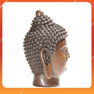 Đầu Phật 15Cm Đồng Trơn  Tượng Phật