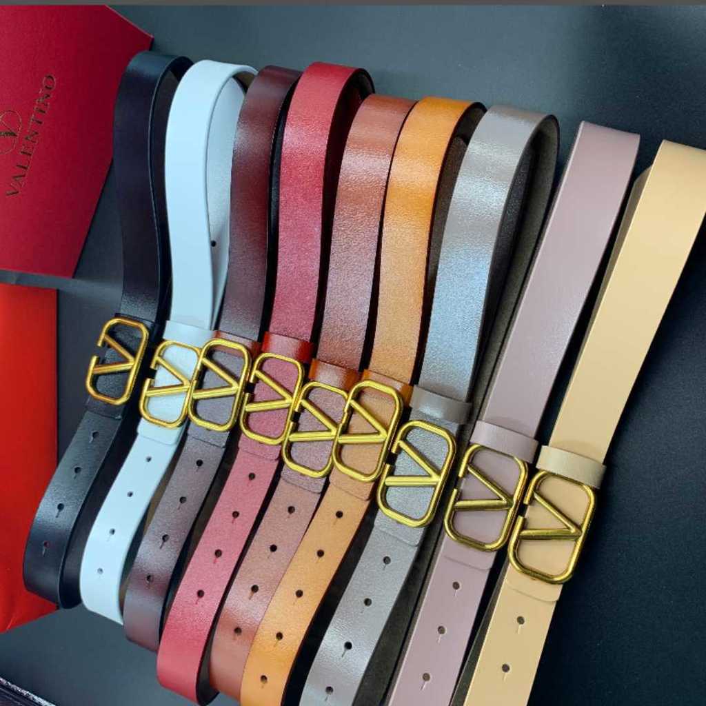 Thắt Lưng Valentino Vaentino! Hàng Có Sẵn! Thắt Lưng Da Bò Thật Unisex