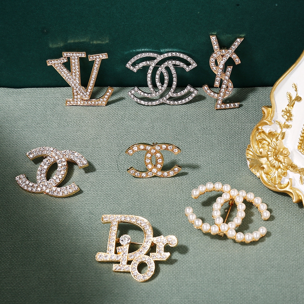 Ghim cài áo kim loại hình hoa đính ngọc trai giả thanh lịch cho nữ