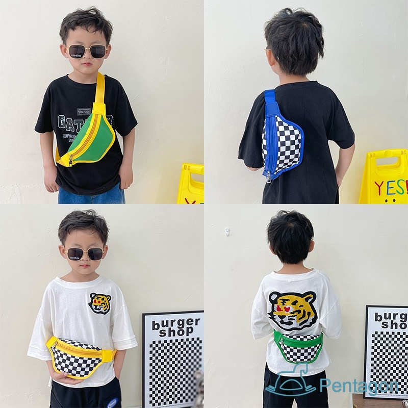 Túi Đeo Chéo Ngực Có Khóa Kéo Thời Trang Hàn Quốc Cho Bé Trai