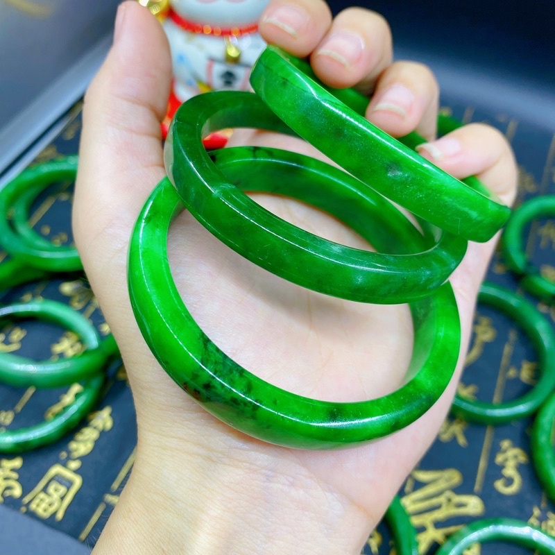 Vòng ngoc sơn thuỷ size 55-62 ☯ Hợp Ngũ Mệnh ☯ Hộ Thân, Bình An, Tài Lộc, May Mắn, Sức Khoẻ