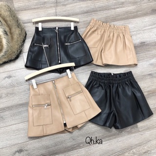 Quần giả váy da Ysl
