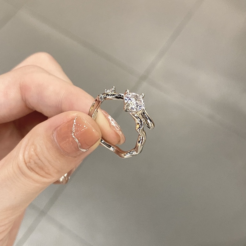 Nhẫn Bạc Đính Đá Phong Cách Vintage Thời Trang
