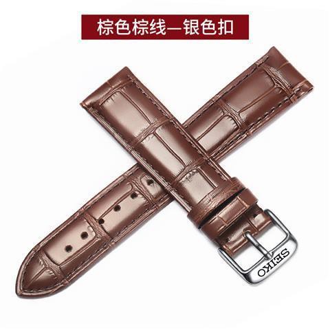 （Bolanxun） Đồng hồ Seiko với dây da Seiko số 5 thay thế cho nam và nữ với khóa pin phi công ma nước nguyên bản l