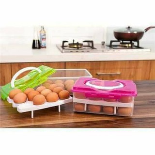 Khay đựng trứng 2 tầng đựng được 24 quả trứng