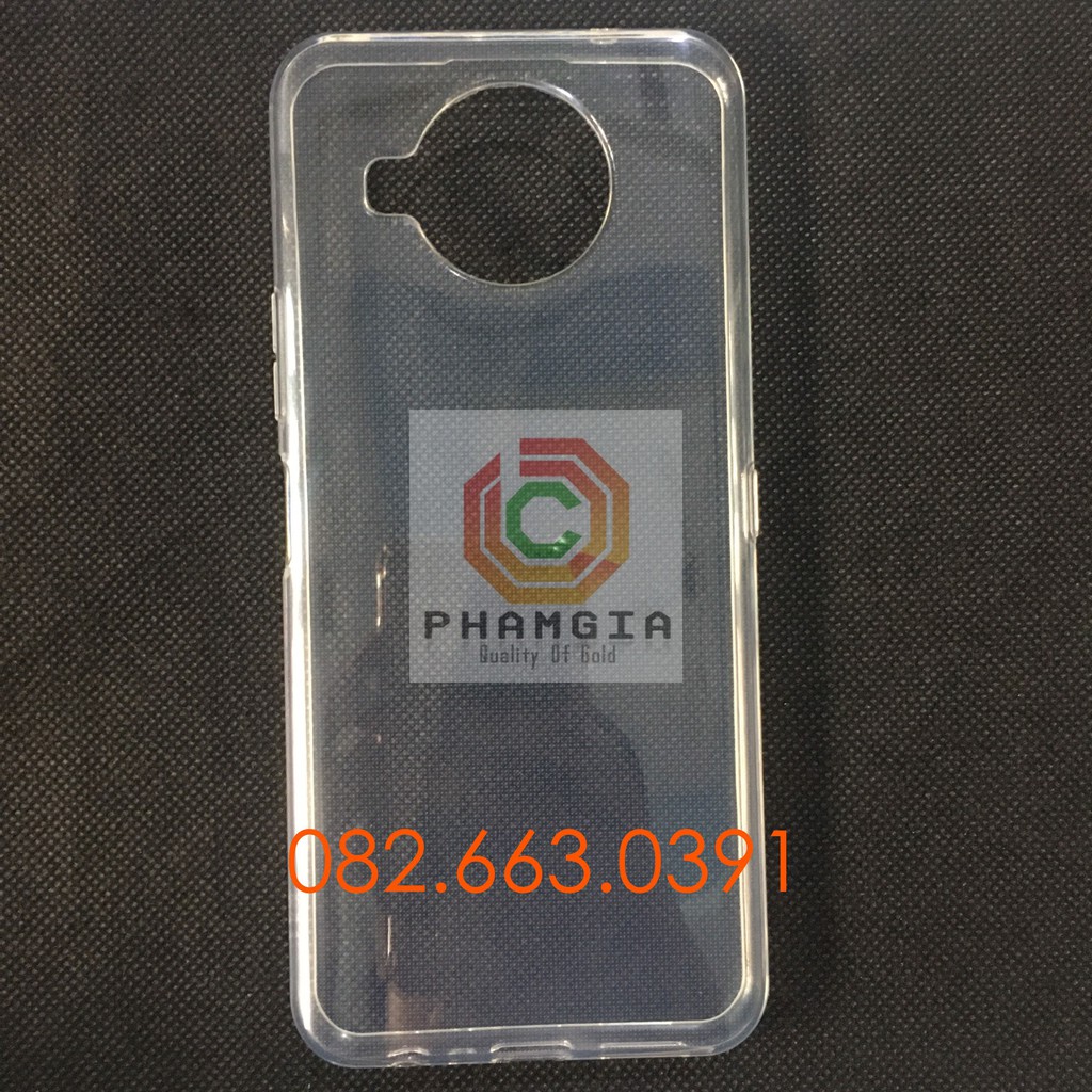 Ốp lưng Nokia 8.3 dẻo đen TPU và dẻo trong viền gồ bảo vệ cam bên đẹp