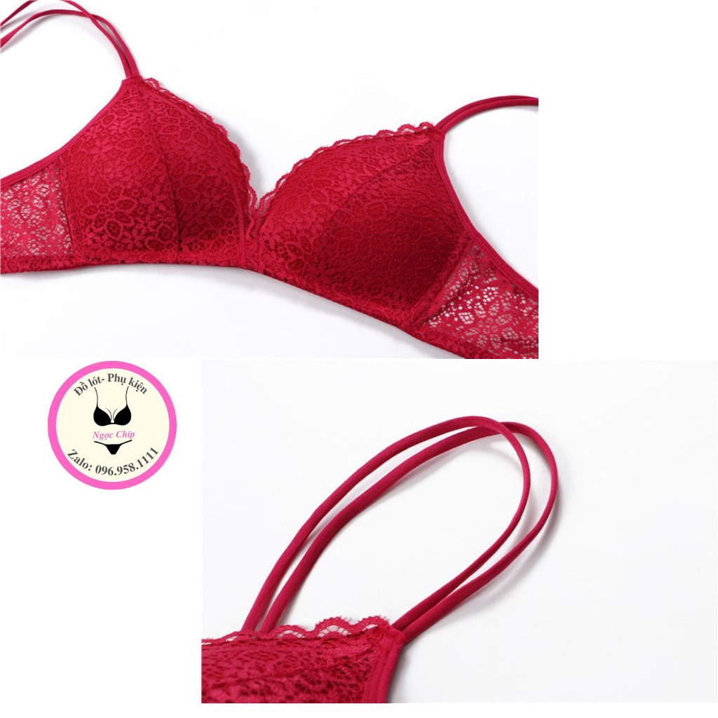 Áo lót đúc phối ren quyến rũ, áo ngực nữ không gọng đệm mỏng mềm mại Sexy AL08