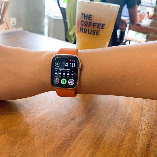 Dây đồng hồ iwatch 1/2/3/4/5 màu olive và dark organge