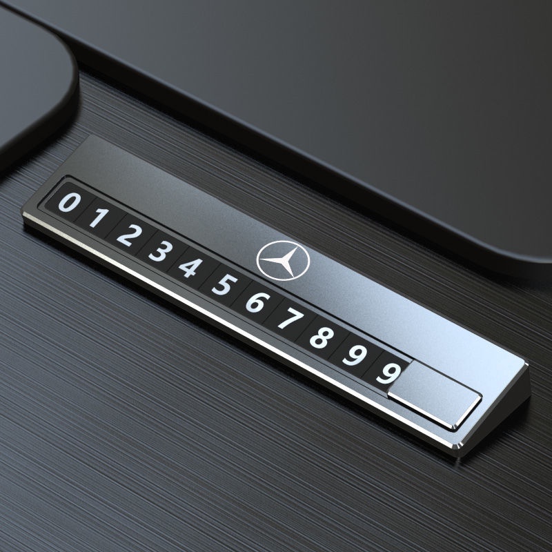 Bảng Số Điện Thoại Đỗ Xe Tạm Thời Bằng Kim Loại Chịu Nhiệt Độ Cao Cho BMW Mercedes-Benz Nissan Foss Audi