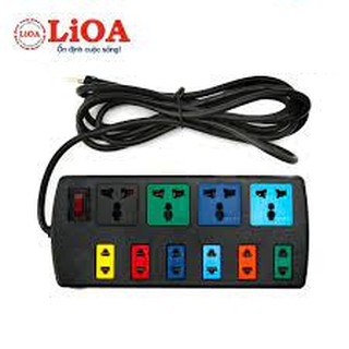 Ổ cắm điện lioa ổ cắm điện lioa 10 lỗ có công tắc, dây dài 3m/5m 1000w