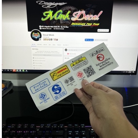 TEM XE TRANG TRÍ THÁI LAN - BÁN LẺ