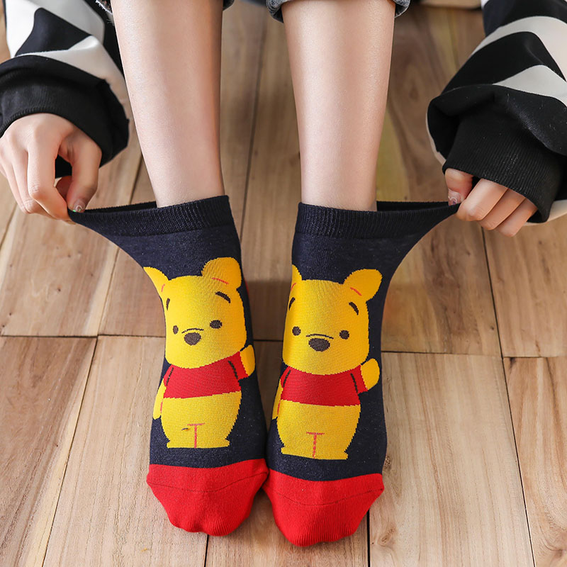 Set 10 đôi tất cotton họa tiết hoạt hình đáng yêu cho nữ