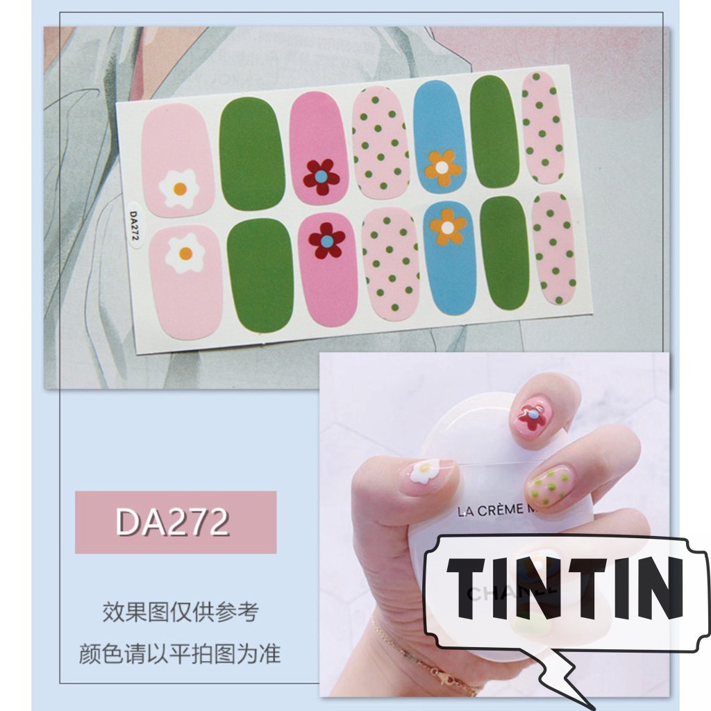 14 nhãn dán trang trí móng tay chống thấm nước phong cách Hàn Quốc TINTIN NAIL06