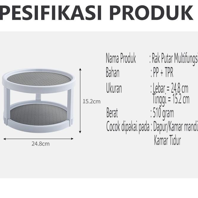 Giá Đựng Gia Vị 2 Tầng Xoay Được Đa Năng 44f | BigBuy360 - bigbuy360.vn
