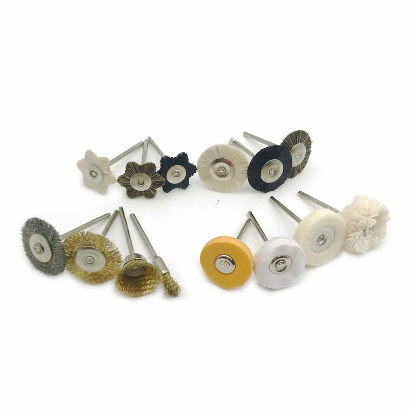 Set 14 cọ đánh bóng dạng bánh xe xoay thân 2.35mm HP chuyên dụng cho nha khoa