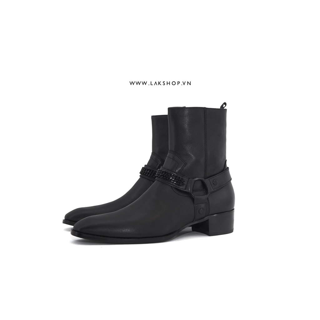 Giày Xích Đen S.L.P Black Chained Wyatt Boots