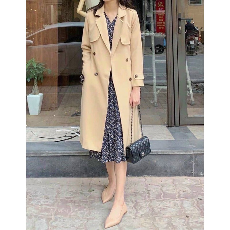 Áo khoác Mangto dáng dài kaki umi xịn đét chuẩn loại 1 hàng Quảng Châu | BigBuy360 - bigbuy360.vn