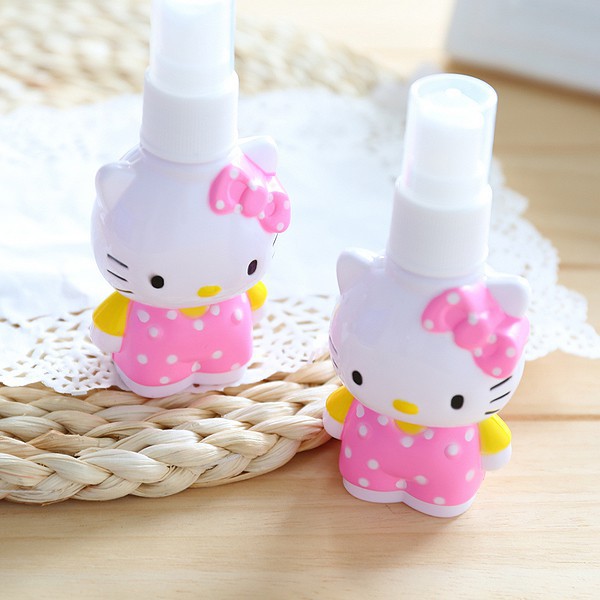 Bình rỗng chiết mỹ phẩm/xà phòng/dầu gội/nước hoa di động đi du lịch hình Hello Kitty dễ thương