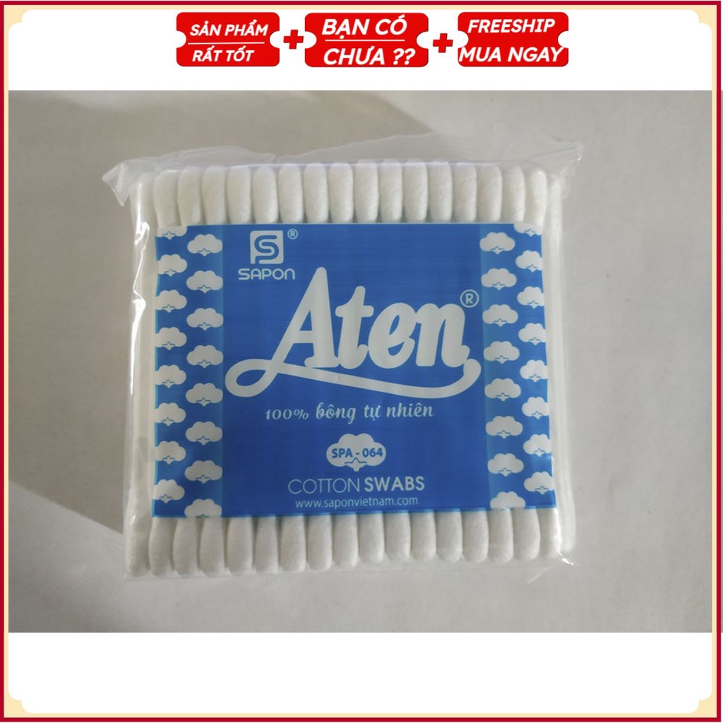 Bịch 12 Gói BÔNG NGOÁY TAI Người Lớn Gia Đình Gói Dày TH003