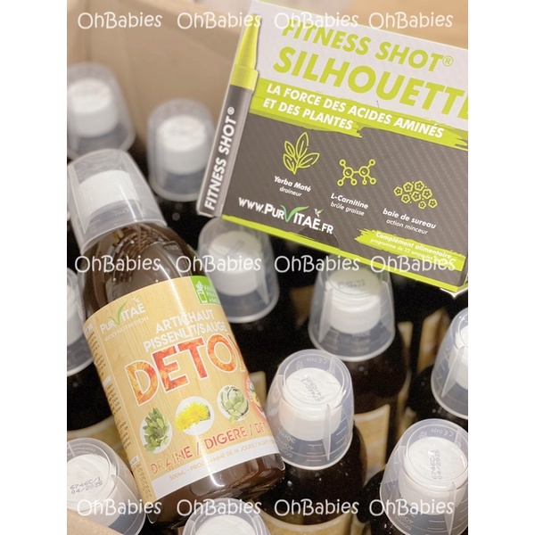 BỘ SẢN PHẨM DETOX - Đốt mỡ - Collagen PURVITAE - Hàng Pháp [OH BABIES]