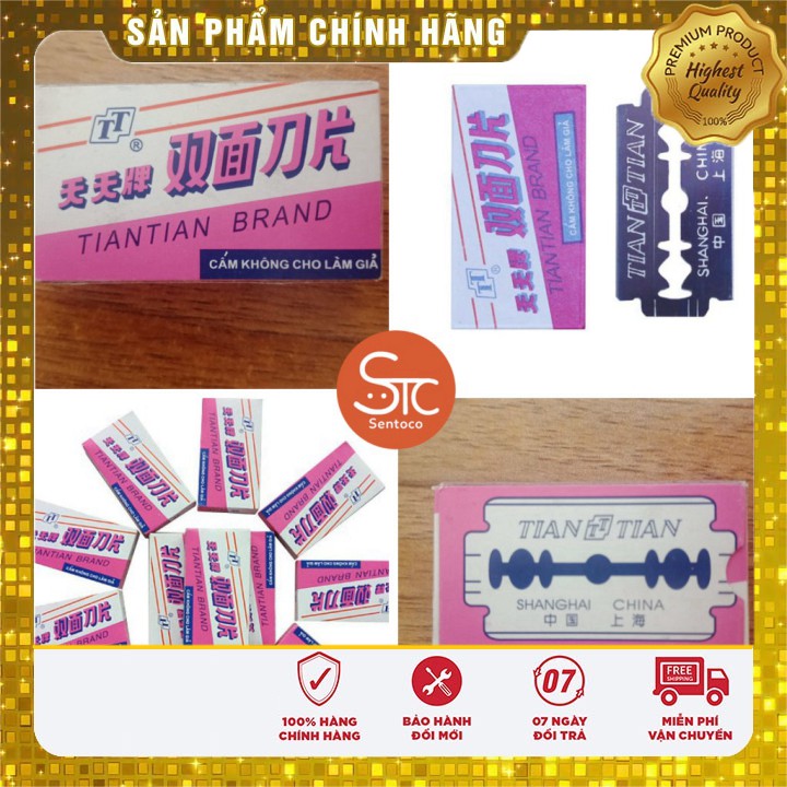 Hộp dao Lam cạo râu sắc bén Tian Tian hộp nhỏ 10 lưỡi