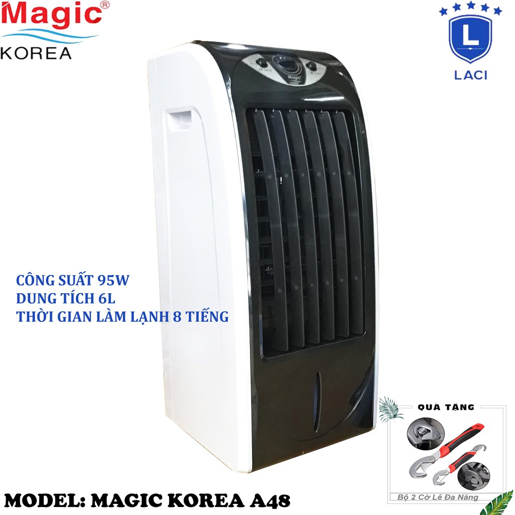 Quạt hơi nước làm lạnh không khí Magic Korea A48 | Công Suất 95W | Dung tích 6L | Tặng Bộ 2 Cờ Lê Đa Năng